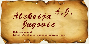 Aleksija Jugović vizit kartica